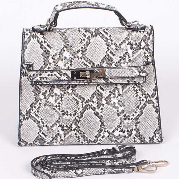 Snakeskin Bag - Grey - Picture 4 of 6